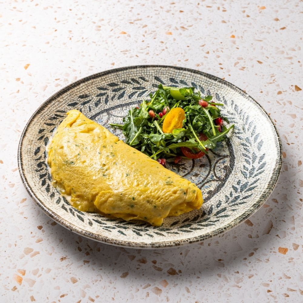 Omelette Served With Toast - Plain
